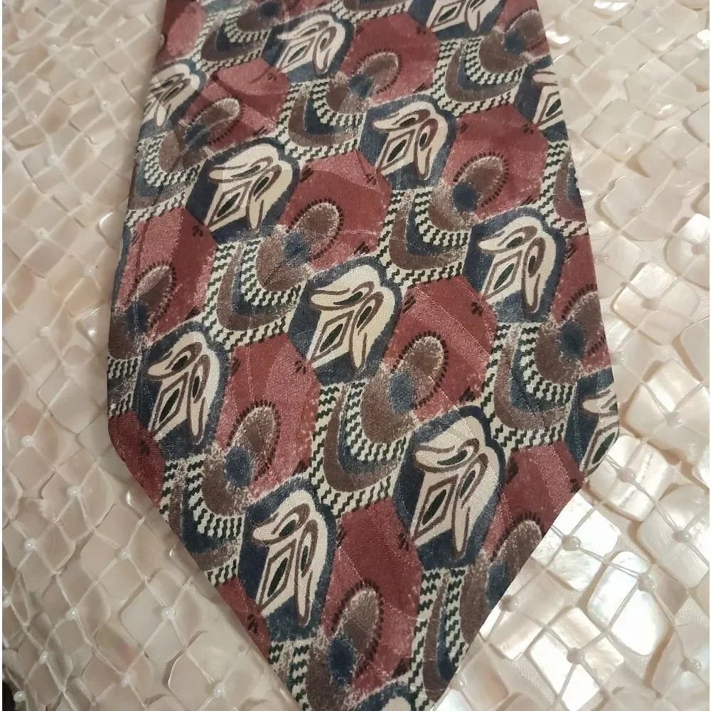 NWT Cellini For J. Riggings Hand Sewn Italian Silk Tie